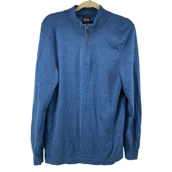 Jos. A Bank merino wool sweater Light weight Collection Modern Fit 1/4 Zip sz xl - Picture 1 of 10